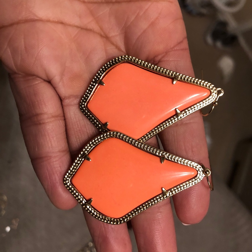 Kendra Scott coral Alexandria earrings